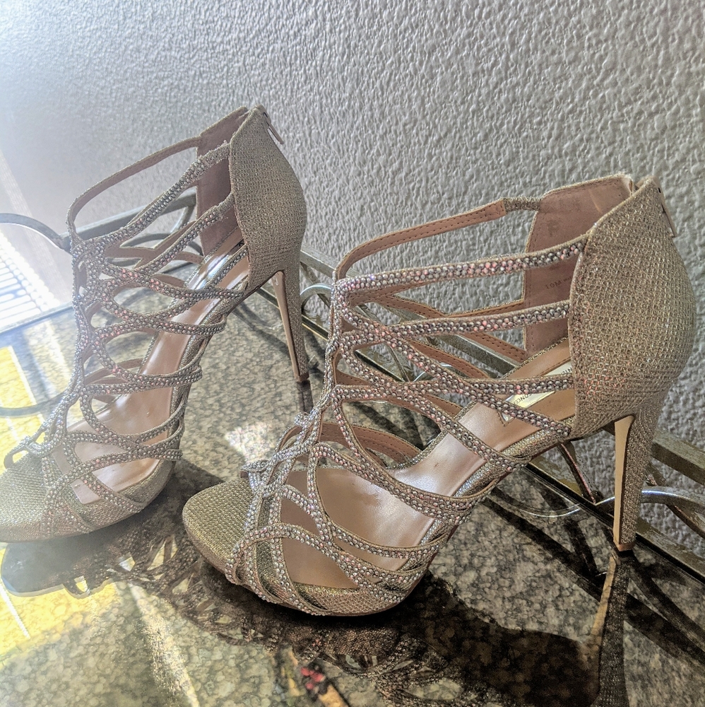 I.N.C Rhinestone evening high heels size 10 - Picture 3 of 6